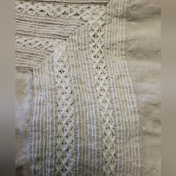 Hotel Collection Madison Hemstitch Linen Duvet Cover FULL / QUEEN - Picture 7 of 13